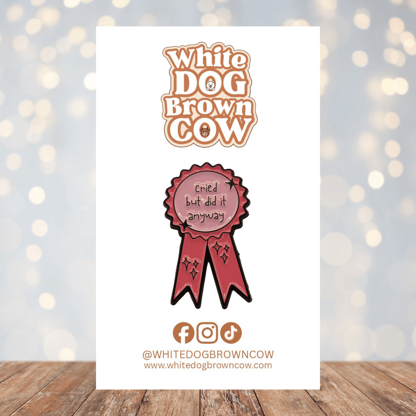 Cried But Did It Anyway Enamel Pin