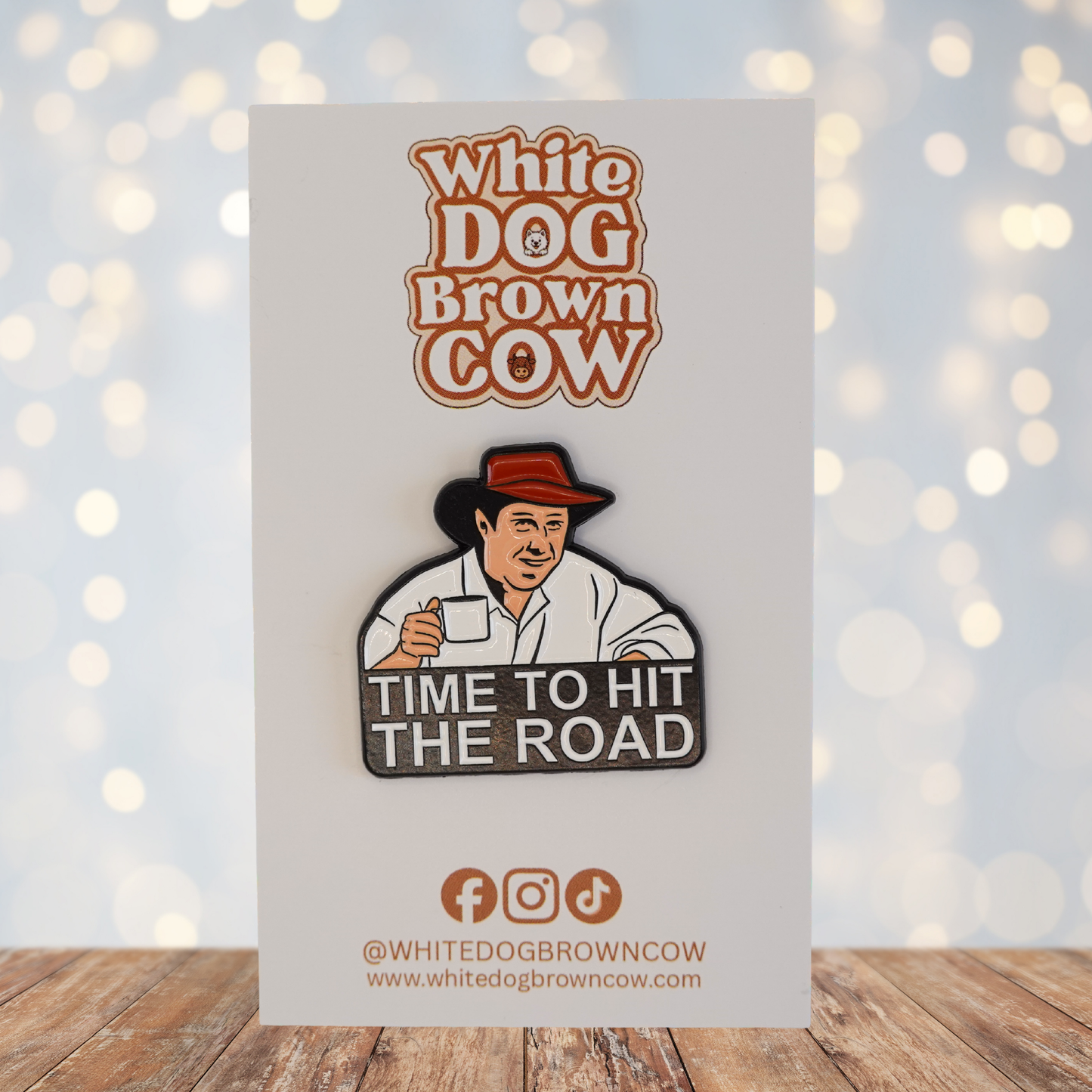 Russell Coight "Time To Hit The Road" Enamel Pin