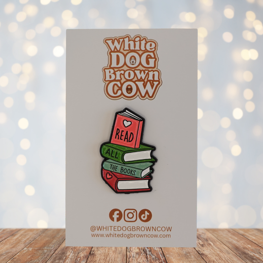 "Read All The Books" Enamel Pin