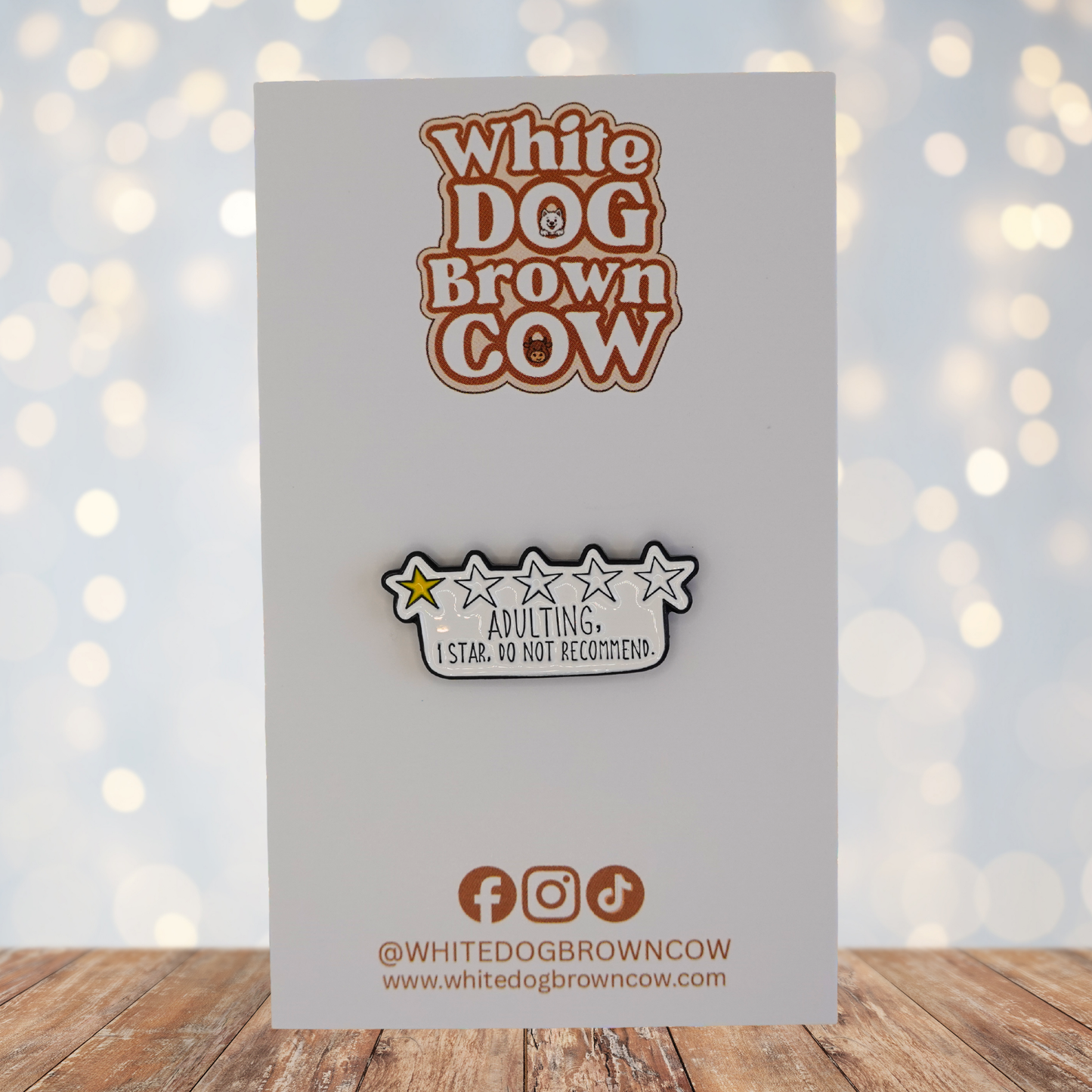 "Adulting 1 Star Do Not Recommend" Petite Enamel Pin