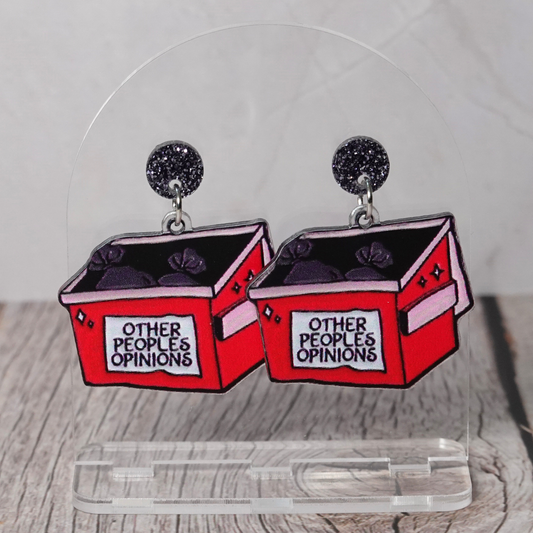 "Other Peoples Opinions" Stud Dangle Earrings