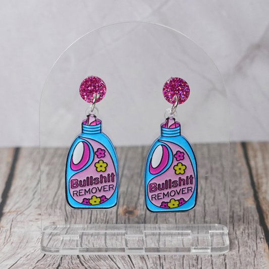 "Bullshit Remover" Stud Dangle Earrings