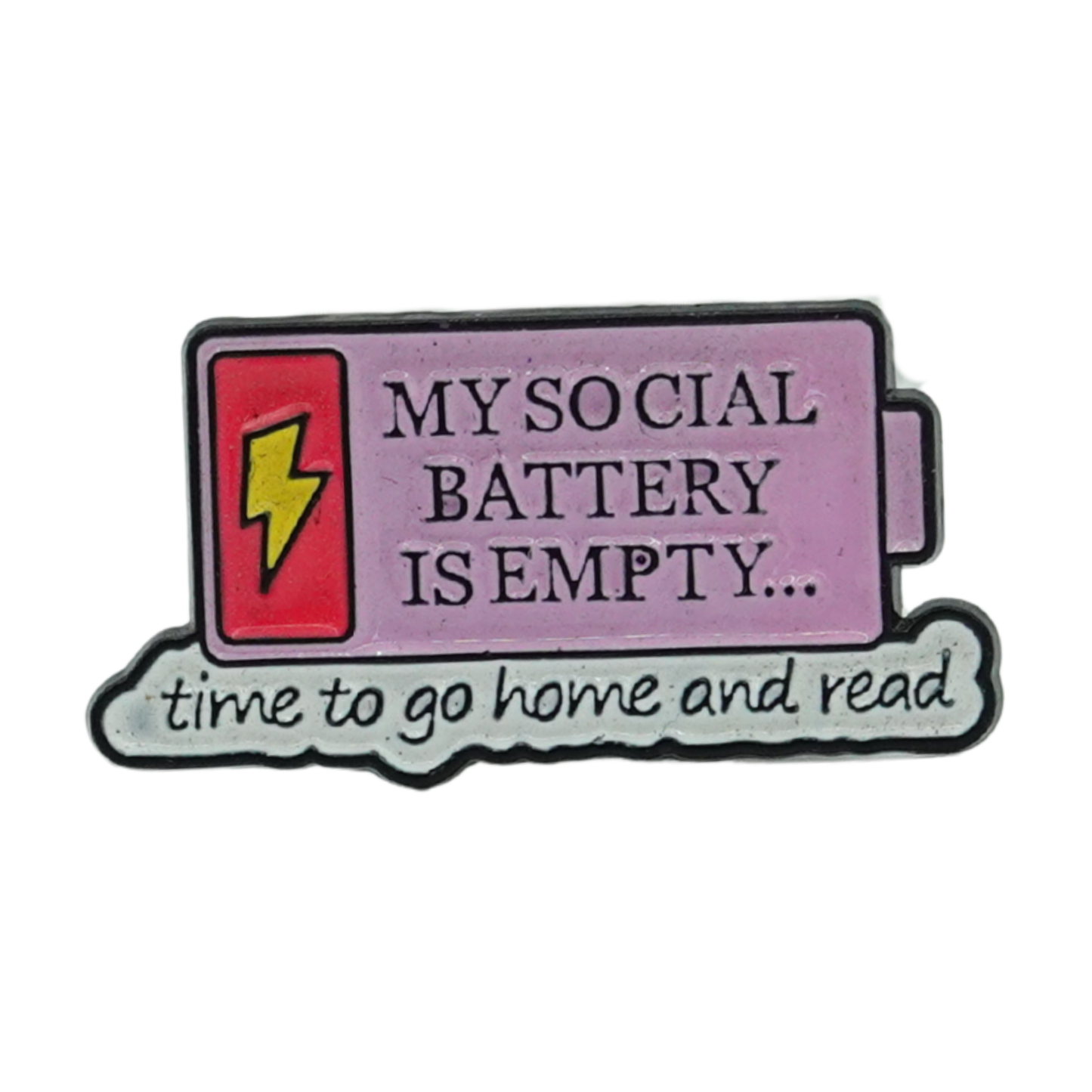 My Social Battery Is Empty Enamel Pin