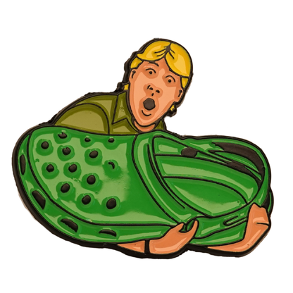 "Crickey" Steve Irwin Croc Enamel Pin