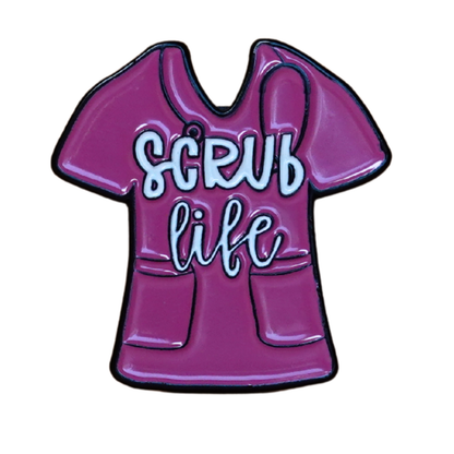 "Scrub Life" Pink Enamel Pin
