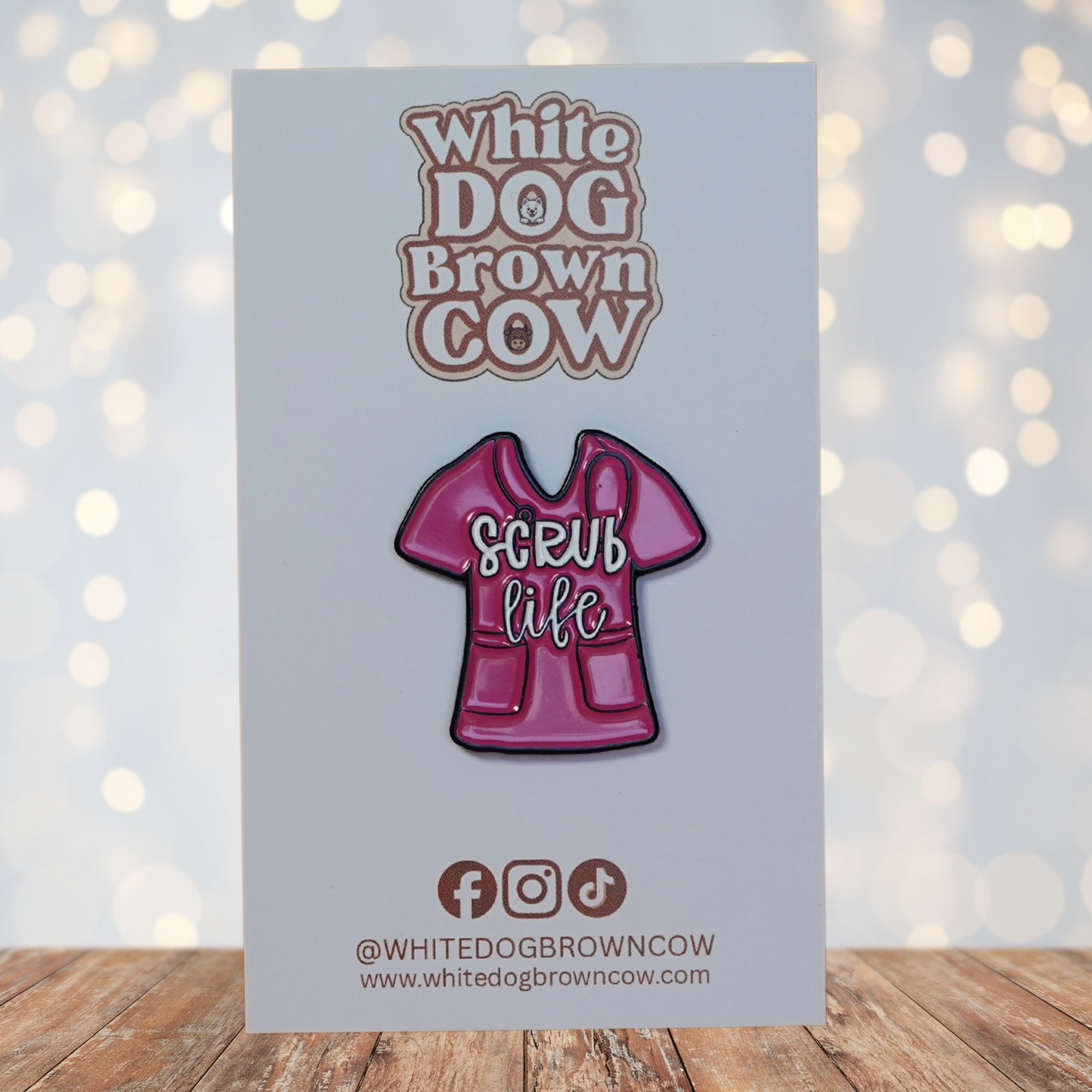 "Scrub Life" Pink Enamel Pin