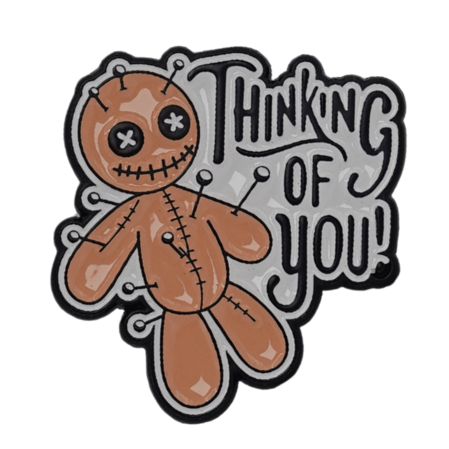 Thinking Of You Voodoo Doll Enamel Pin