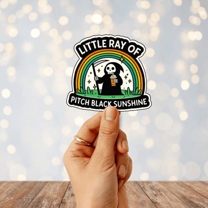 Little Ray Of Pitch Black Sunshine Sticker
