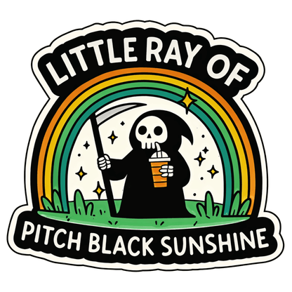 Little Ray Of Pitch Black Sunshine Sticker