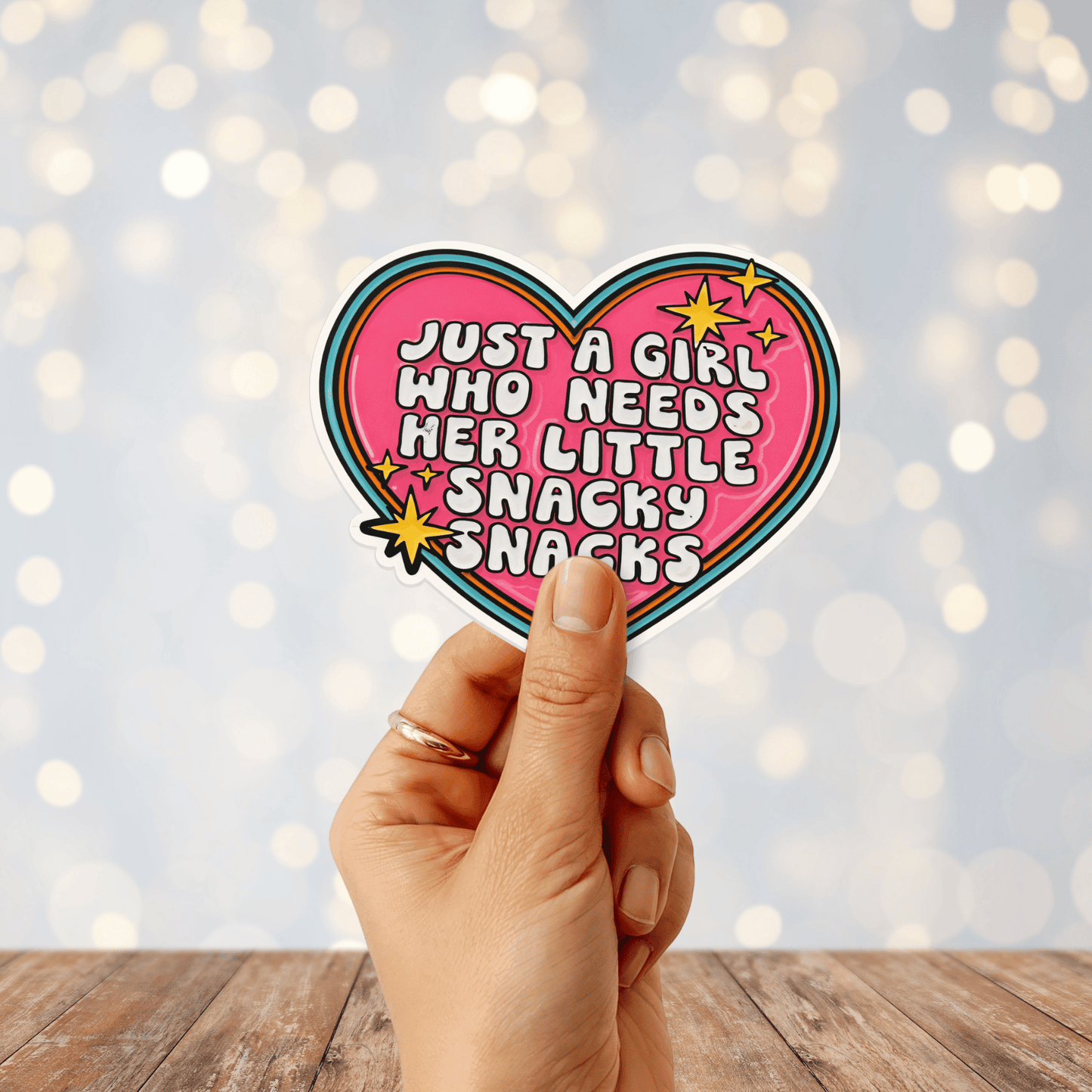 Just A Girl Who Needs Her Little Snacky Snacks Sticker