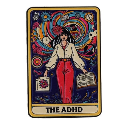 "The ADHD" Tarrot Card Enamel Pin