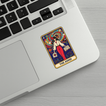 The ADHD Tarrot Card Sticker