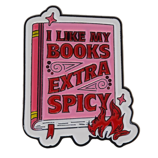 "I Like My Books Extra Spicy" Enamel Pin