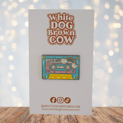 "90's Hits Cassette Tape" Enamel Pin