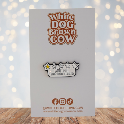 "Adulting 1 Star Do Not Recommend" Petite Enamel Pin