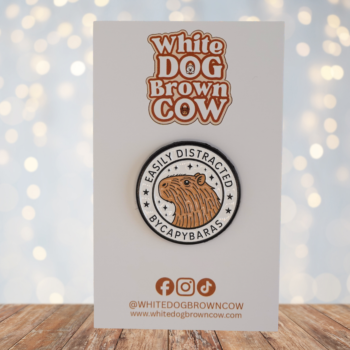 "Easily Distracted By Capybaras" Enamel Pin