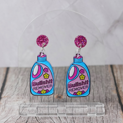 "Bullshit Remover" Stud Dangle Earrings