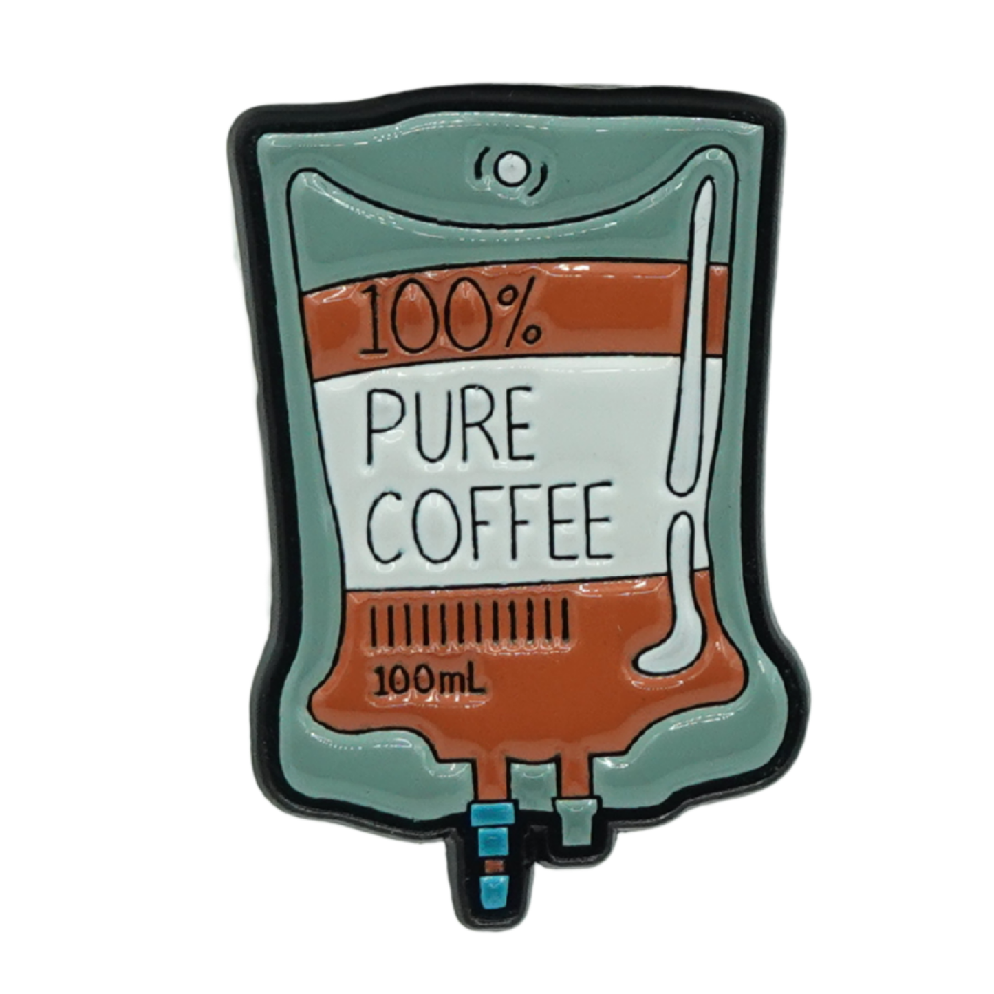 100% Pure Coffee Enamel Pin