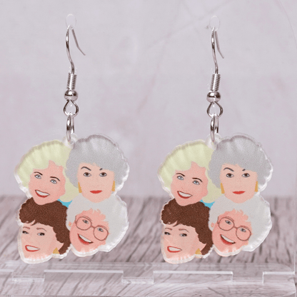 Golden Girls inspired retro character earrings