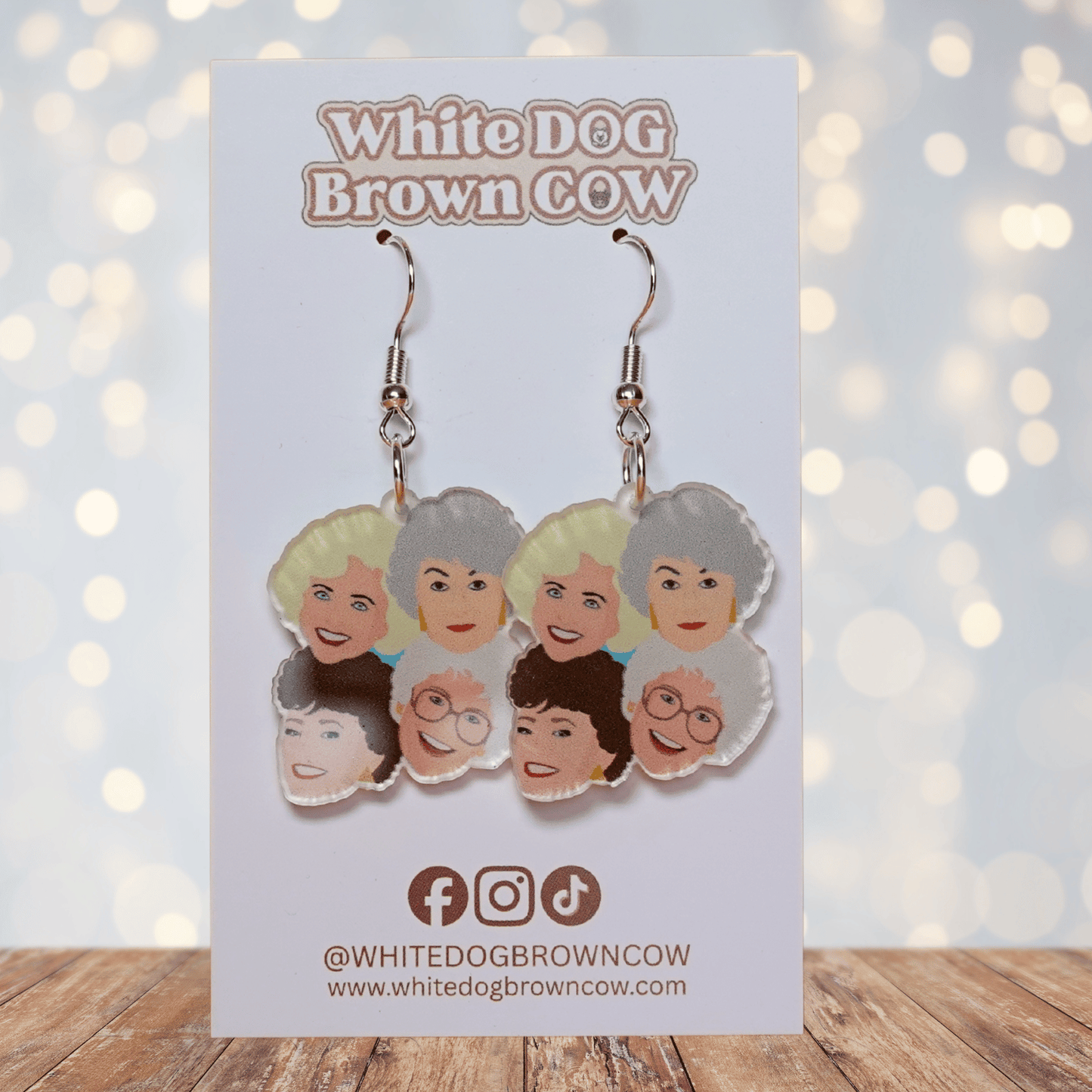 Golden Girls inspired retro character earrings